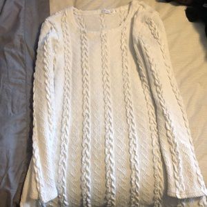 White sweater dress